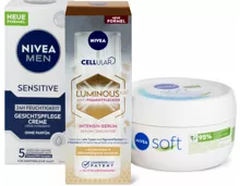 Nivea-, Nivea Men- und Baby-Gesichtspflege-Sortiment