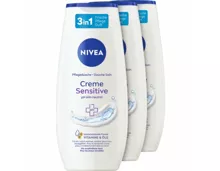 Nivea Pflegedusche Creme Sensitive 3 x 250 ml