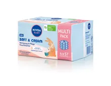 Nivea Soft & Cream Feuchttücher Quattro 228 Stück