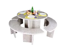 NOUVEL Granittisch mit Sitzbank "Gandria"