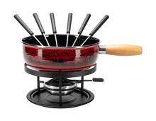 Nouvel Käsefondue-Set Emaille, 9-tlg.
