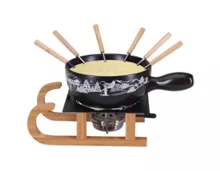 NOUVEL Käsefondue-Set Schlitten "Wintersport"