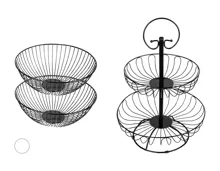 Obst-Etagere/​Obstkorb-Set, 2er