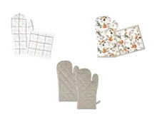 Ofenhandschuh- und- Topflappen-Set, 2-tlg./Ofenhandschuh-Set, 2er