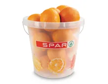 Orangen im SPAR Eimer