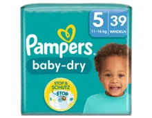 Pampers Baby-dry Grösse 5, 11-16kg, 39 Stück