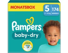 Pampers Baby-Dry Grösse 5 Monatsbox 174 Windeln