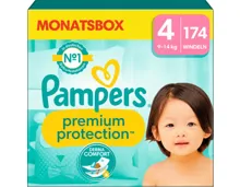 Pampers Premium Protection Grösse 4 Monatsbox 174 Windeln