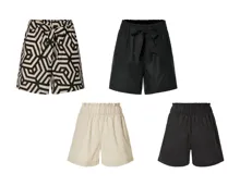 Paperbag-/Shorts mit Leinen