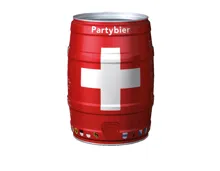Partybier Fass mit Schweizer Kreuz