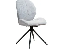 Polsterstuhl Aaron Stoff grau, drehbar