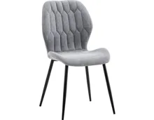 Polsterstuhl Andy Stoff hellgrau
