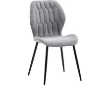 Polsterstuhl Andy Stoff hellgrau