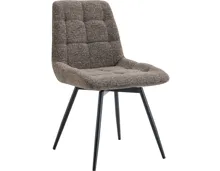 Polsterstuhl Anne Stoff braungrau