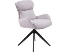 Polsterstuhl Bivio Cordstoff/Samtvelours grau