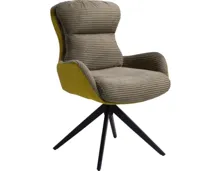 Polsterstuhl Bivio Cordstoff/Samtvelours grün