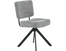 Polsterstuhl Gloria Stoff Chenille grau