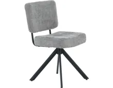 Polsterstuhl Gloria Stoff Chenille grau