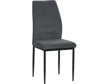 Polsterstuhl Lino Cordstoff dunkelgrau