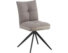 Polsterstuhl Lukas Kunstlederoptik/Stoff grau, drehbar