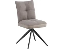 Polsterstuhl Lukas Kunstlederoptik/Stoff grau, drehbar