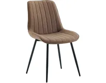 Polsterstuhl Marla Stoff braun