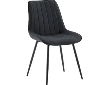 Polsterstuhl Marla Stoff schwarz