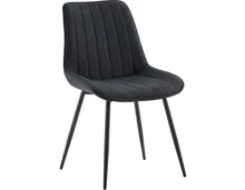 Polsterstuhl Marla Stoff schwarz