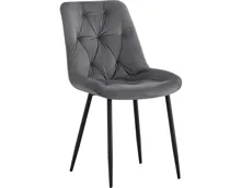 Polsterstuhl Roman Samtvelours anthrazit
