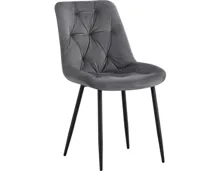 Polsterstuhl Roman Samtvelours anthrazit