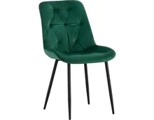 Polsterstuhl Roman Samtvelours grün