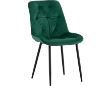 Polsterstuhl Roman Samtvelours grün