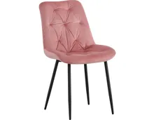 Polsterstuhl Roman Samtvelours rose