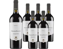Puglia IGT Primitivo Poggio Pasano 6x 75cl (2024) – Rotwein, Italien (0.75l)