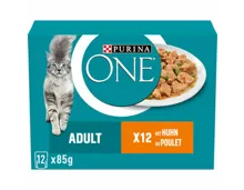 Purina ONE Adult Katzenfutter in Sauce Huhn 12x85g