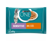 Purina ONE Katzenfutter Sensitive in Sauce Huhn 4x85g