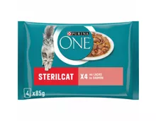 Purina ONE Katzenfutter Sterilcat in Sauce Lachs 4x85g