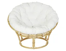 Rattansessel Papasan weiss