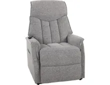 Relaxsessel Aurora Stoff grau, elektrische Relaxfunktion und Aufstehhilfe