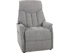 Relaxsessel Aurora Stoff grau, elektrische Relaxfunktion und Aufstehhilfe