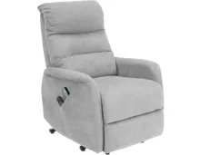 Relaxsessel Silencio Stoff grau Heizfunktion und Aufstehhilfe
