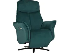 Relaxsessel Veluto Velvet dunkelgrün, elektrische Relaxfunktion