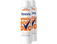 Rexona Aero Deo Spray Whole Body Fresh Citrus 2 x 150 ml