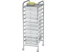 Rollwagen Saar Metall chromfarben 33 x 96 x 39 cm