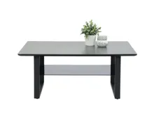 Salontisch Arne Keramik-Optik schwarz 105 x 45 x 69 cm