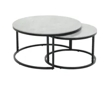 Salontisch Chris Marmor-Optik grau 2er-Set