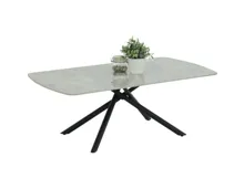 Salontisch Fred Marmor-Optik grau 120 x 45 x 68 cm