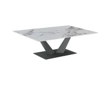 Salontisch Gisele Keramikplatte weiss 120 x 40 x 80 cm