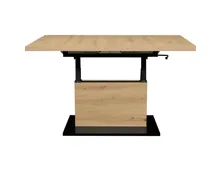 Salontisch Lift höhenverstellbar Melamin Eiche 120-160 x 56-75 x 70 cm