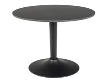 Salontisch Malta rund Keramik schwarz matt 60 x 45 x 60 cm